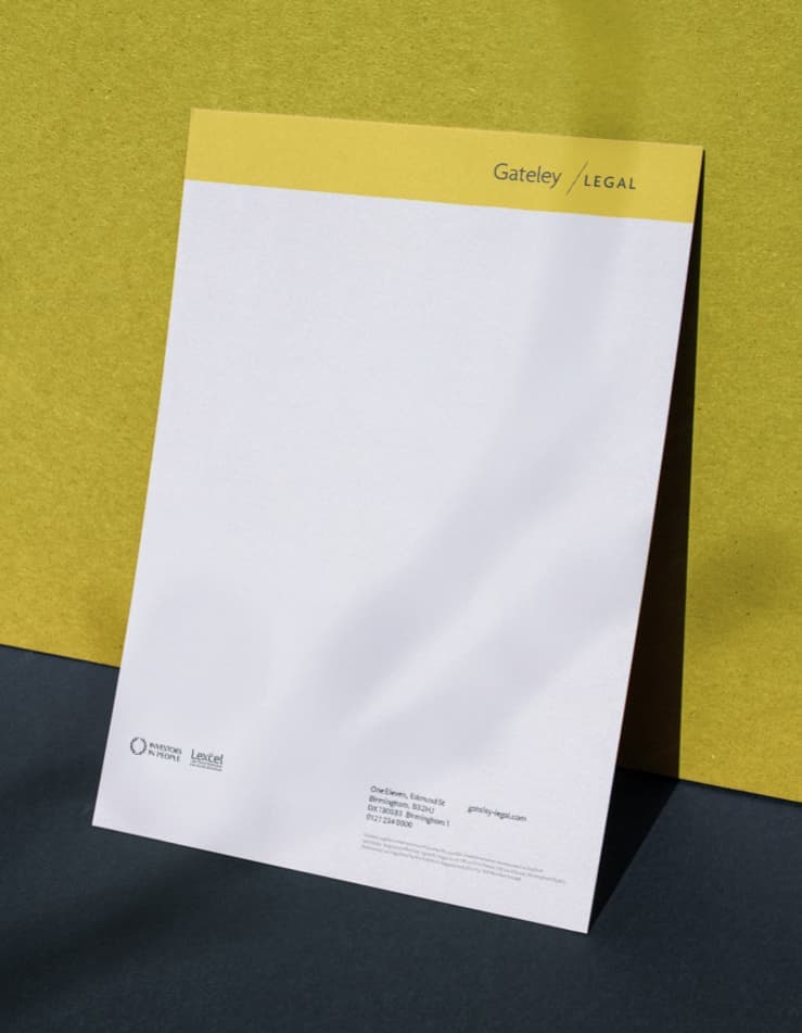 Gateley | Letterhead Design | Steve Edge Design