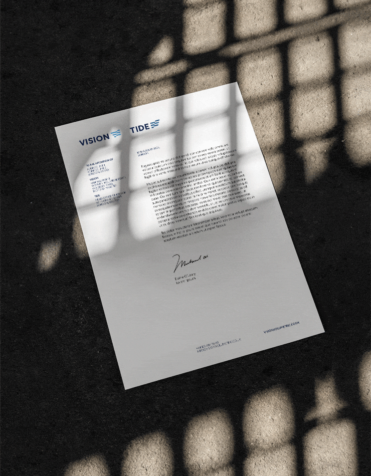 Tide & Vision | Letterhead Design | Steve Edge Design