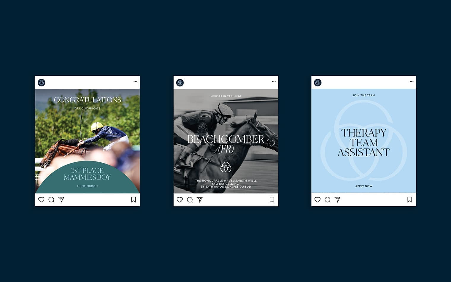 O'Neill Racing | Social Media | Racehorse Trainer Branding & Web Design | Steve Edge Design