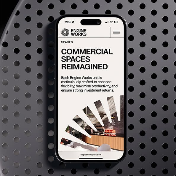 Engine Works | Commercial Spaces | Digital Agency | Web Design & Development | UI /UX Design | Digital | Steve Edge Design